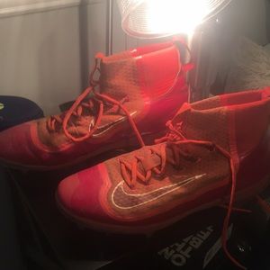 size 12.5 nike (orange) hightop cleats
